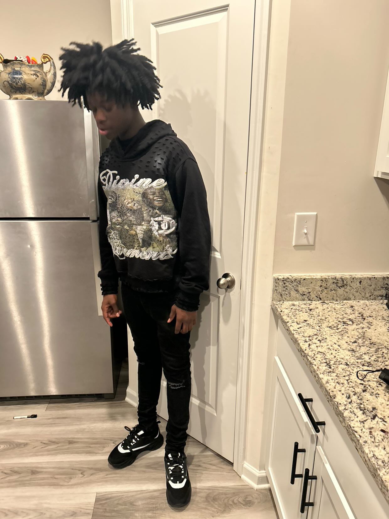 "KIDS AT WAR" ONYX HOODIE